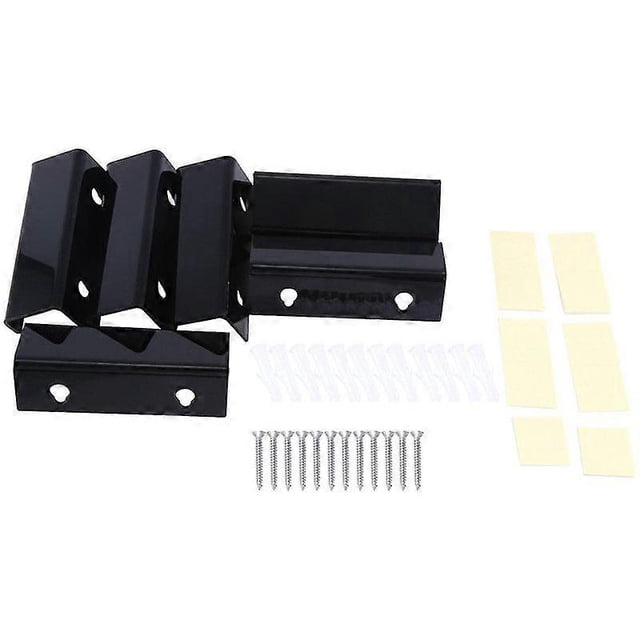 Black Vinyl Record Shelf Wall Mount 6 Pack,Vinyl Holder Wall,Acrylic Album Record Holder Display