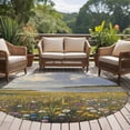 thumbnail image 4 of Round Rugs 5Ft, Spring Floral Round Area Rug Washable Indoor Throw Carpet, Botanical Farmhouse Modern Oil Painting Soft Non Slip Circle Rug for Cabinet Bathroom Home Decor Aesthetic, 4 of 8