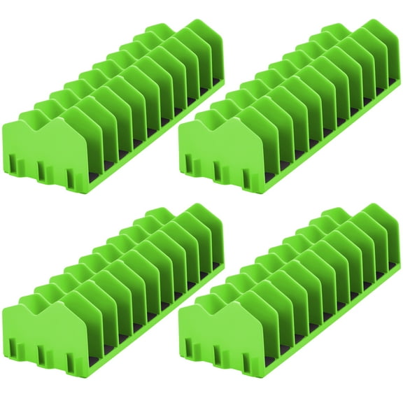 4 Pcs Plier Organizer Rack with Nonslip Rubber Base 10 Slots Pliers Cutters Organizer Rack Plastic Tool Organizer Space Saving Tool Drawer Toolbox Organizer for Tool Box Storage