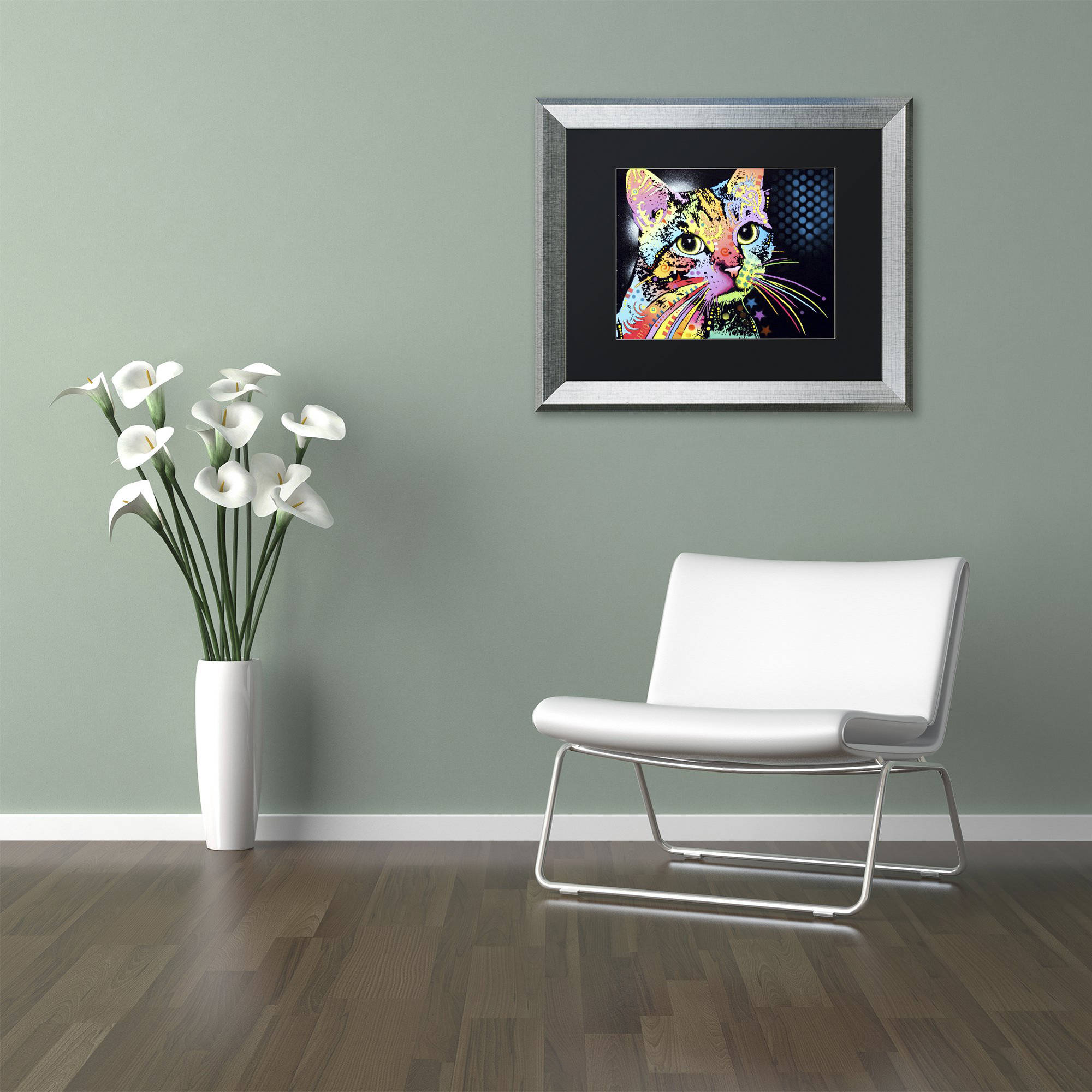Trademark Fine Art "Catillac New" Canvas Art by Dean Russo, Black Matte, Silver Frame