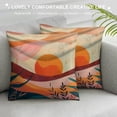 thumbnail image 3 of Orinice Sunset Sun Plant Graphic Decorative Throw Pillow Cover for Home - Durable Cotton Linen Fabric - Exquisite Craft - Multipurpose Use - Great Gift Idea 24x24in, 3 of 5