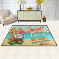 thumbnail image 2 of SKYSONIC 72x48in Vintage Summer Flip Flops Area Rug, Non-Slip Floor Carpet for Indoor Living Dining Room and Bedroom Area, 2 of 7