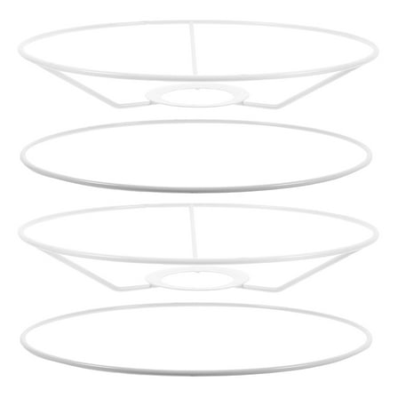 Hemobllo 2Pairs White Lamp Shade Frame with E27 Base for Vintage Style Lighting