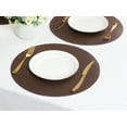 thumbnail image 6 of Unique Bargains Set of 6 Faux Leather Placemats Coffee, 6 of 7