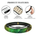 thumbnail image 2 of XMXT Beautiful Tropical Plant Steering Wheel Cover, Elastic Non-Slip Universal Fit Car Decor Accessories Protector for Auto SUV Trucks, 2 of 8