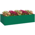 thumbnail image 1 of Outsunny Galvanized Raised Garden Bed, 8' x 4' x 2' Planter Box, Green, 1 of 10