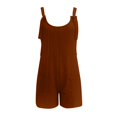 thumbnail image 6 of SUYOLL Women Romper Tie Shoulder Solid Color Overall Shorts Scoop Neck with Pockets Soft Breathable Work Overalls, 6 of 6