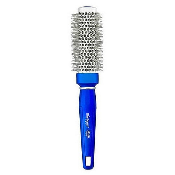 Bio Ionic Blue Wave Round Volumizer Brush w/ Faster Blow Drying (Single Pack)