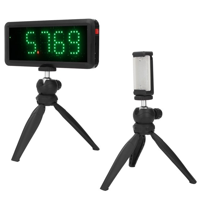 Short Run Race Timer, 1500mAh Battery Portable Tool Box 5 Digits Display Automatic Reset Timer with Reflector for Speed Training Timing
