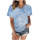 thumbnail image 2 of Tops Para Mujer Casual Suelto Corbata Impreso Cuello Redondo Manga Corta Top Manga Corta Cuello Redondo Top Camisa Odeerbi ODB181057, 2 of 5