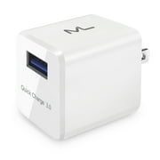 19.5W Quick Charge 3.0, CuAdapt Battery Case And Tester, Bower Charger, Lightning Adapter Charger, Ankor Usb-C, Wiress Charger, White 1 Pack