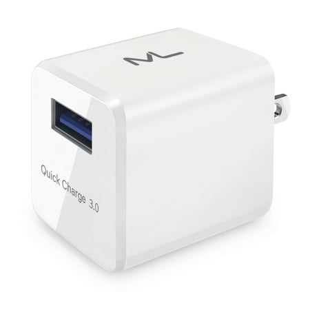 19.5W Quick Charge 3.0, CuAdapt Battery Case And Tester, Bower Charger, Lightning Adapter Charger, Ankor Usb-C, Wiress Charger, White 1 Pack