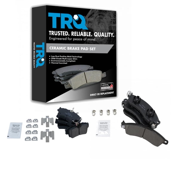 TRQ Front & Rear Ceramic Disc Brake Pad Kit for Ford Mustang New BFA20180