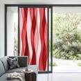 thumbnail image 4 of Red Striped Window Privacy Film, Modern Gradient Geometric Ripple Stripes Static Cling UV Sun Blocking Tint Film Heat Control Windows Films for Bedroom Bathroom, Window Stickers 35.4"x78.7", 4 of 8