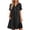a-Black216, variant on Womens V Neck Short Sleeve Button Front Shift Dress With Pockets Casual Loose Fit Solid Color Mini Dress For Daily Vacation Summer Wear Black M