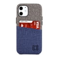 thumbnail image 6 of Dockem iPhone 12 mini Luxe M2 Wallet Case; Built-in Metal Plate, 1 Card Slot, Blue/Grey, 6 of 9