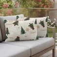 thumbnail image 4 of Pack of 2 Outdoor Pillow Covers 20x12 Inch Waterproof Christmas Throw Pillow Covers,Decorative Couch Pillow Shams Protectors Winter Pine Tree Gold White Xmas Snowflakes Patio Cushion Pillowcases, 4 of 8