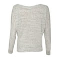 thumbnail image 3 of Bella-Canvas B8850 Womens Flowy Long Sleeve Off Shoulder T-Shirt - White Marble, Extra Small, 3 of 5