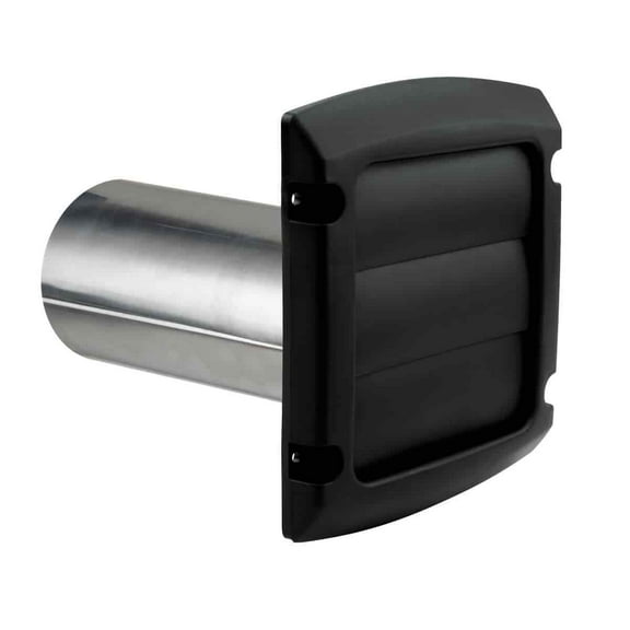4" Dryer Vent Louvered Black Kit Pro Vent BLH4BLKZW6