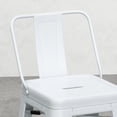 thumbnail image 3 of 24-Inch Metal Stools Set for Counter (2 Pieces) | Supportive Seating for High Top Tables | High-Quality Iron Construction with White Coating | Curved Backs with Vertical Slat for Comfort, 3 of 5