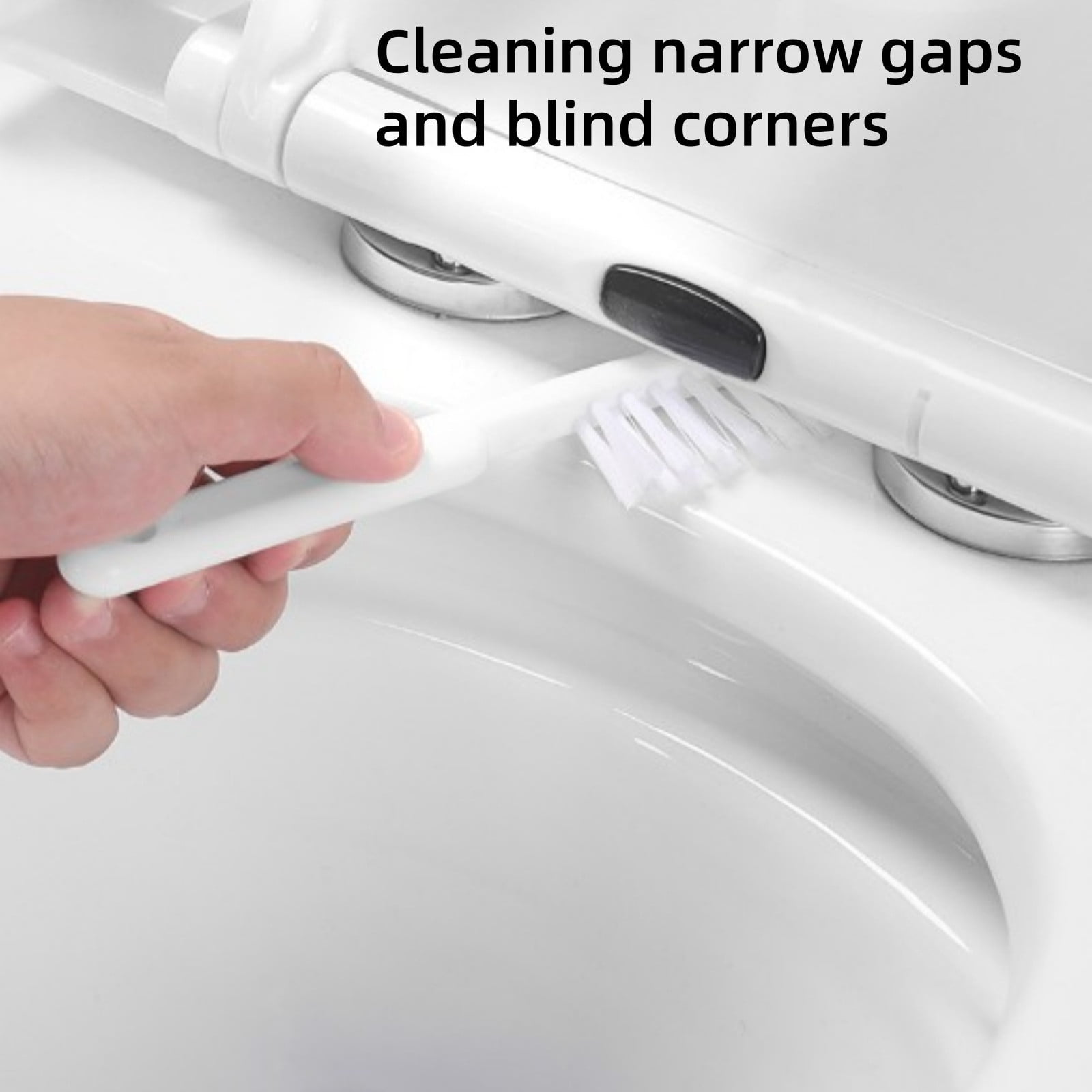 4-in-1 Toilet Cleaning Kit with Brush, Plunger, Crevice Tool and Hair Catcher, Wall Mountable Bathroom Cleaning Set, Complete Toilet Cleaning Tools (5-Piece Set)