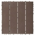 thumbnail image 3 of IVV 44 Pack Plastic Interlocking Deck Tiles, 11.8"11.8" Waterproof Patio Flooring, Outdoor All-Weather Decking Tiles for Balcony, Poolside, Backyard, Bathroom (Light Coffee), 3 of 10