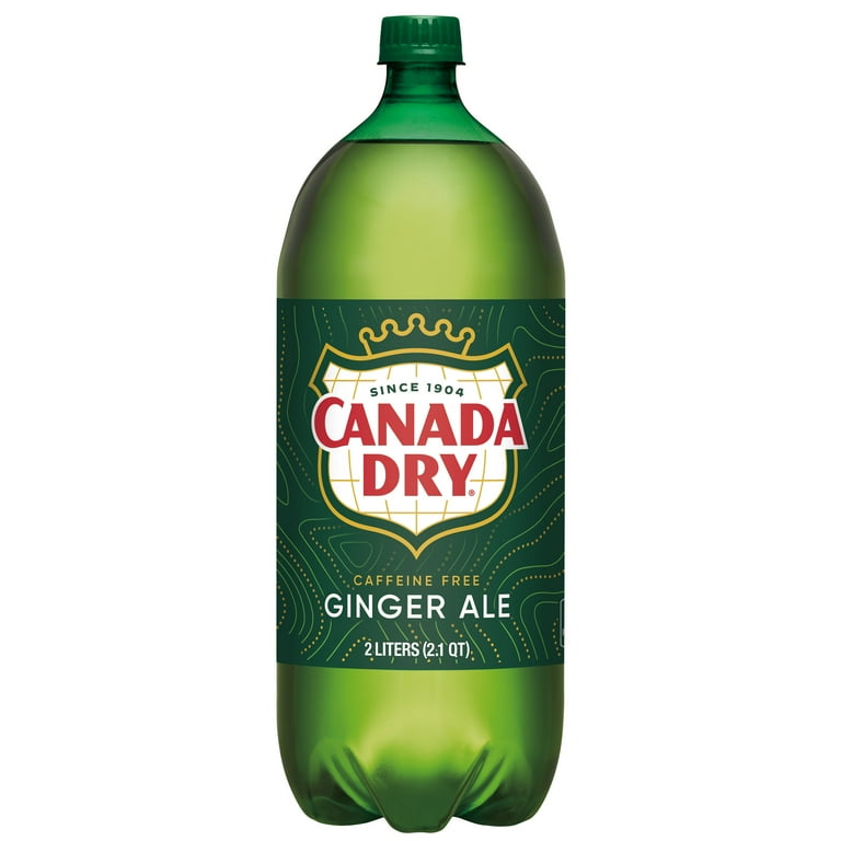Canada Dry Caffeine Free Ginger Ale Soda, 2 L Bottle, Refreshing