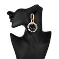 thumbnail image 4 of Pendientes circulares simples para mujer y niña, accesorio de joyería para decoración (A), 4 of 5