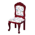 thumbnail image 1 of Silla de comedor en miniatura Dollhouse, color madera roja, vintage, 1 of 3
