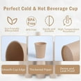 thumbnail image 3 of 200 Pack 8 oz Kraft Paper Cups, Brown Disposable Paper Coffee Cups, Unbleached Paper Cups for Hot/Cold Beverage Party Home Office, 3 of 4
