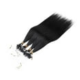 thumbnail image 3 of MY-LADY THICK Micro Loop Ring 100% Remy Human Hair Extensions Black Invisible Nano Beads Micro Link Hairpiece 50S 1G, 3 of 10