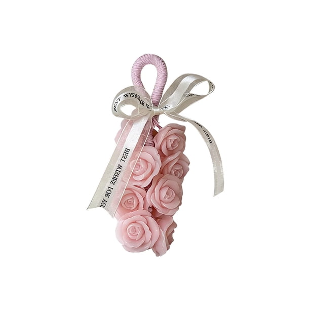Pisexur Belleza Maquillaje Jabón perfumado hecho a mano con forma de ramo de rosas en una cuerda para lavarse las manos. Exquisita decoración del hogar y opción de regalo ppara mujeres y hombres