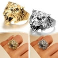 thumbnail image 3 of Domineering Tiger Head Adjustable Opening Mens Jewellery, 3 of 9