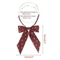 thumbnail image 2 of INSPIRE CHIC Women's Polka Dots Ties Elastic Adjustable Neck Pre-Tied Ribbon Bow Tie Uniform Cosplay Burgundy One Size, 2 of 6