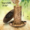 thumbnail image 6 of Naipo Solar Bird Feeder for Outdoors Hanging, Metal Wild Bird Feeder for Cardinals Solar Garden Lantern with S Hook as Gift for Bird Lovers, 6 of 10