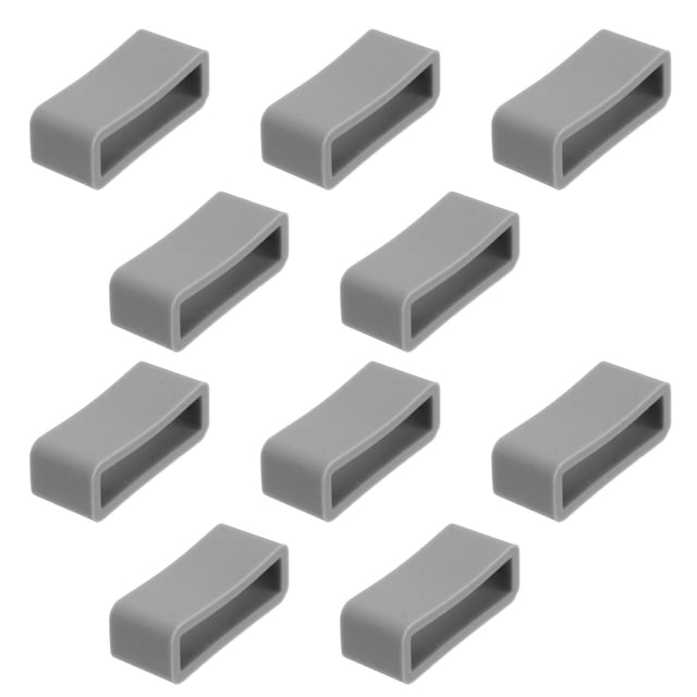 10 correas de repuesto de silicona para reloj de 22 mm, color gris.