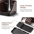 thumbnail image 6 of Bathroom Counter Organizer for Vanity & Sink Storage: Detachable Electric Toothbrush and Toothpaste Holder, Water Flosser Holder, Bathroom Decor and Accessories Organization Set(Walnut Black), 6 of 9