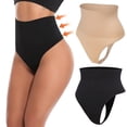 thumbnail image 1 of Women High Waist Seamless Tummy Control Pants Body Shaper Briefs G-String Thong HZE, 1 of 5