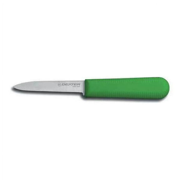 1Pack DexterRussell 15303G Paring Knife, 3-1/4" L, SS Blade, Green