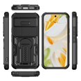 thumbnail image 2 of Rugged Phone Case for Google Pixel 11 Pro XL, Military Grade Shockproof Cover with Sliding Camera Lens Protector, 2-Way Kickstand, Anti-Slip, Heavy Duty Full-Body Drop Protection ﻿,Black, 2 of 8