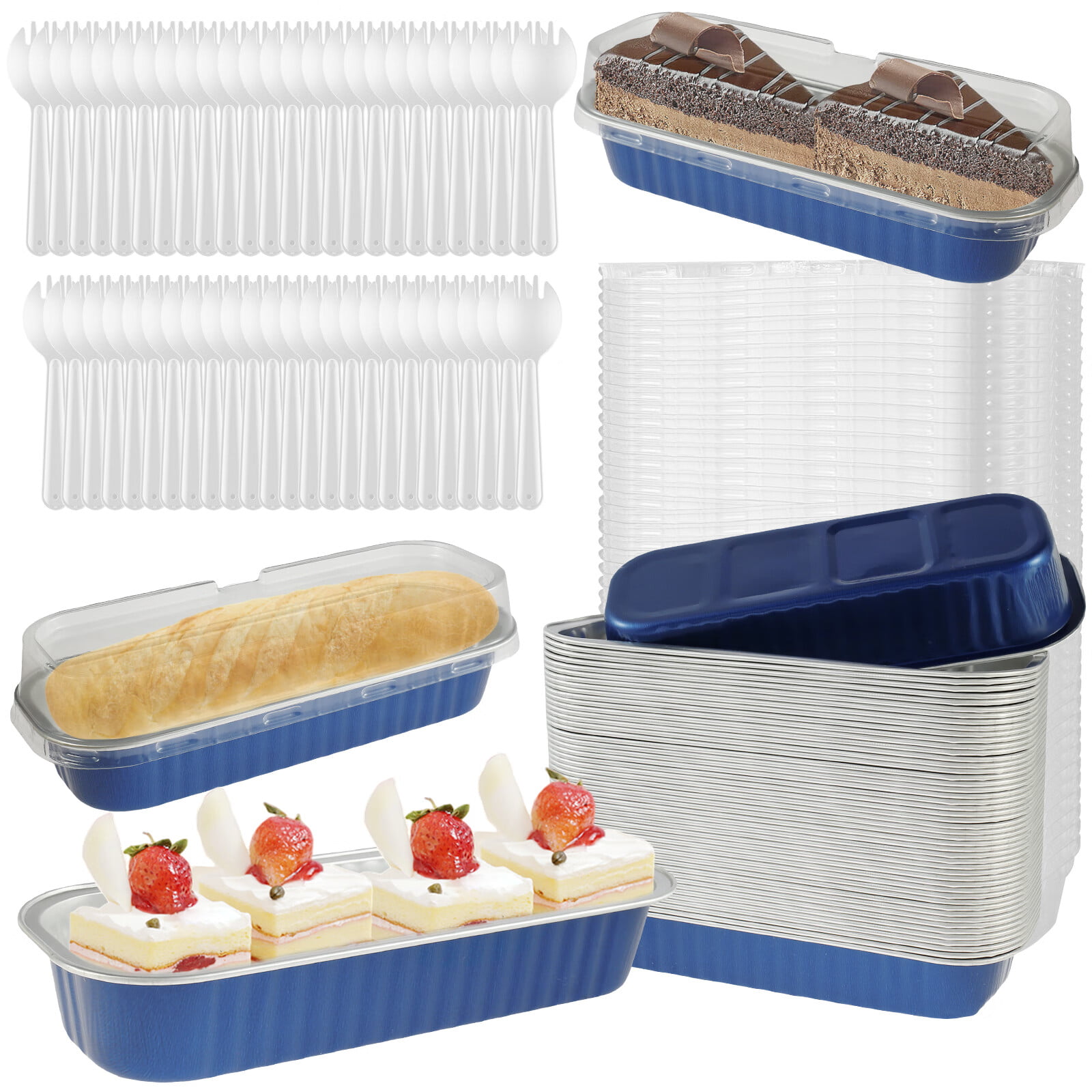 200ml Foil Pans Bread Pan Baking Loaf Disposable Aluminum Box Mold Cake  Molds Dessert Boxes Tins Lasagna Bakewares - AliExpress