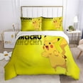 thumbnail image 3 of Pokemon Pikachu Housse de Couette 3D Dessin Animé Imprimé Literie Couvre-Lit Enfant Enfant Chambre Housse de Couette Ensemble de Literie, 3 of 4