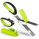 thumbnail image 1 of Tijeras para hierbas GOURMEO - Tijeras de acero inoxidable con múltiples hojas para cortar verduras, cebollinos, hierbas y más - Tijeras para hierbas con sistema de 5 hojas con estuche y peine de, 1 of 5