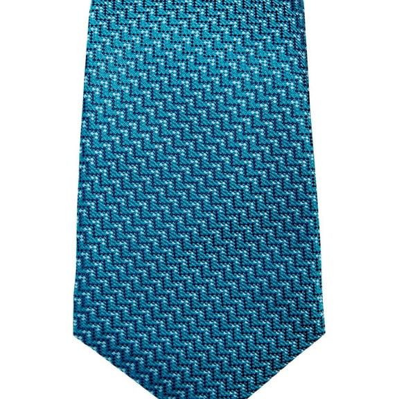 Alfani Mens Zig Zag Self-tied Necktie, Blue, One Size