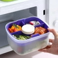 thumbnail image 4 of PPgejGEK Large Capacity Double Layer Lunch Box Portable Fruit Lunch Box With 4 Compartments Leak Proof Seasoning Box Removable Tray Lunch Box, 4 of 6