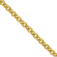 thumbnail image 4 of 10K Solid Yellow Gold 1.4mm Round Cable Rolo Link Chain Belcher Necklace, 4 of 5