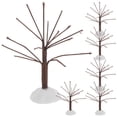 thumbnail image 1 of ColoMX Árboles de decoración de pueblo navideño, bonsái artificiales, árboles en miniatura realistas para Diorama, accesorios de escena de pueblo de vacaciones, 6 uds., 1 of 8