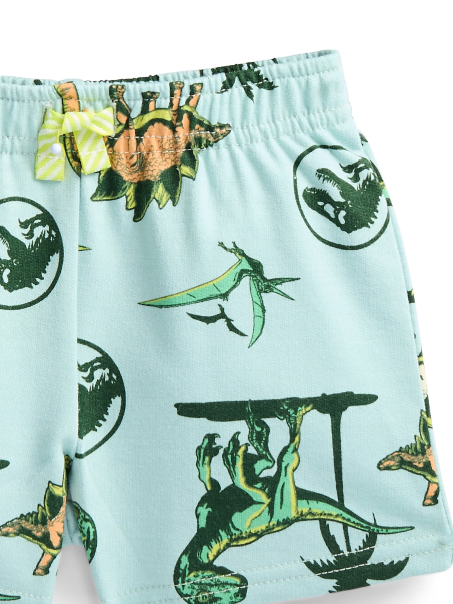 Jurassic World Baby Boys Allover Print Short Sleeve Tee and Shorts Set, 2-Piece, Sizes 0/3M-24M