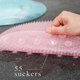 thumbnail image 3 of Baño de silicona Masaje Cojín trasero Estera, Ducha Limpiador de pies Depurador Cepillo para pies Masajeador Almohadilla antideslizante Ventosa Exfoliante Piel muerta Estera para pies para S. Afortunado Sencillez, 3 of 4