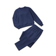 thumbnail image 4 of Zynoxe Womens Plus Size Lounge Sets Casual Solid Color Crew Neck Shirt and Wide Leg Sweatpants Sweatsuits Soft Comfy Two Piece Outfit for Daily Wear, 4 of 8